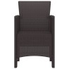 Chaise de jardin 4 pcs Marron 53 x 49 x 85 cm Polypropylène 532157532157