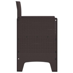 Chaise de jardin 4 pcs Marron 53 x 49 x 85 cm Polypropylène 532157532157