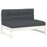 Canapé central 120x80 cm blanc bois de pin massif 532158532158