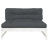 Canapé central 120x80 cm blanc bois de pin massif 532158532158