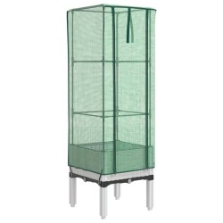 Jardinière surélevée avec housse aspect rotin 40x40x140 cm 532160532160