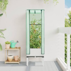 Jardinière surélevée avec housse aspect rotin 40x40x140 cm 532160532160