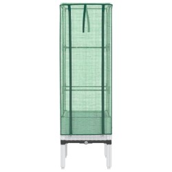 Jardinière surélevée avec housse aspect rotin 40x40x140 cm 532160532160