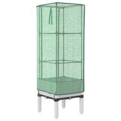 Jardinière surélevée avec housse aspect rotin 40x40x140 cm 532160532160