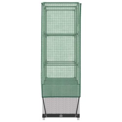 Jardinière surélevée avec housse aspect rotin 80x40x138 cm 532163532163