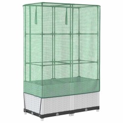 Jardinière surélevée avec housse aspect rotin 80x40x138 cm 532163532163
