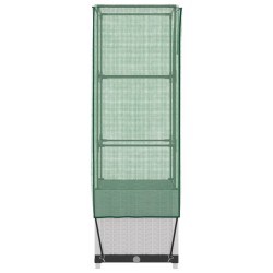 Jardinière surélevée avec housse aspect rotin 40x40x139 cm 532164532164