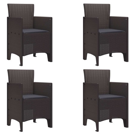 Chaise de jardin 4 pcs Marron 53 x 49 x 85 cm Polypropylène 532165532165
