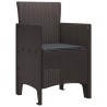Chaise de jardin 4 pcs Marron 53 x 49 x 85 cm Polypropylène 532165532165