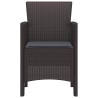 Chaise de jardin 4 pcs Marron 53 x 49 x 85 cm Polypropylène 532165532165