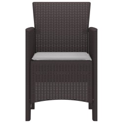 Chaise de jardin 4 pcs Marron 53 x 49 x 85 cm Polypropylène 532166532166