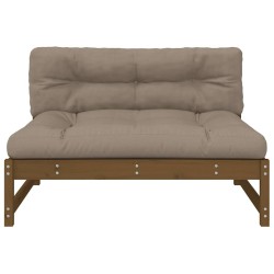 Canapé central 120x80 cm marron miel bois de pin massif 532167532167