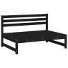 Canapé central 120x80 cm noir bois de pin massif 532168532168