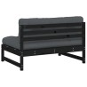 Canapé central 120x80 cm noir bois de pin massif 532168532168