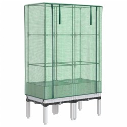 Jardinière surélevée avec housse aspect rotin 80x40x140 cm 532173532173