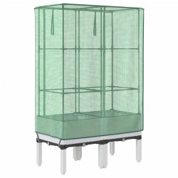 Jardinière surélevée avec housse aspect rotin 80x40x140 cm 532173532173