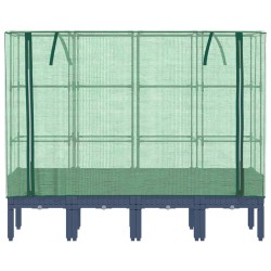 Jardinière surélevée avec housse aspect rotin 160x40x140 cm 532174532174