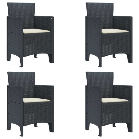 Chaise de jardin 4 pcs Anthracite 53 x 49 x 85 cm Polypropylène 532175532175