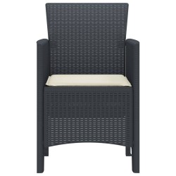 Chaise de jardin 4 pcs Anthracite 53 x 49 x 85 cm Polypropylène 532175532175