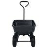 Chariot à main à bascule de jardin 300 kg 75 L Noir 532176532176