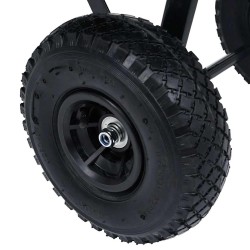 Chariot à main à bascule de jardin 300 kg 75 L Noir 532176532176
