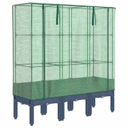 Jardinière surélevée avec housse aspect rotin 120x40x140 cm 532178532178