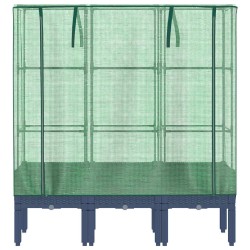 Jardinière surélevée avec housse aspect rotin 120x40x140 cm 532178532178