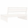 Canapé central de jardin blanc 120x80 cm bois de pin massif 532179532179