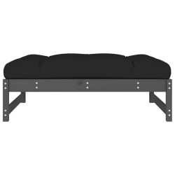 Repose-pied de jardin 120x80 cm gris bois de pin massif 532190532190