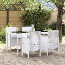 Chaise de jardin 4 pcs Blanc 53 x 49 x 85 cm Polypropylène 532192532192