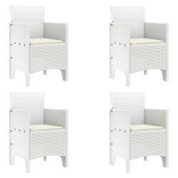 Chaise de jardin 4 pcs Blanc 53 x 49 x 85 cm Polypropylène 532193532193