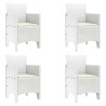 Chaise de jardin 4 pcs Blanc 53 x 49 x 85 cm Polypropylène 532193532193