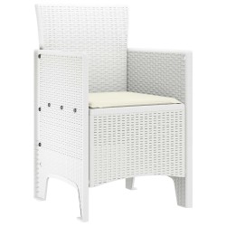 Chaise de jardin 4 pcs Blanc 53 x 49 x 85 cm Polypropylène 532193532193