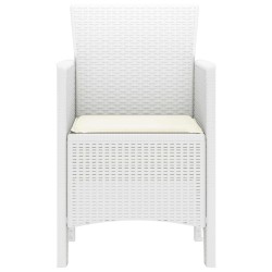 Chaise de jardin 4 pcs Blanc 53 x 49 x 85 cm Polypropylène 532193532193
