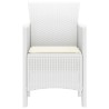 Chaise de jardin 4 pcs Blanc 53 x 49 x 85 cm Polypropylène 532193532193