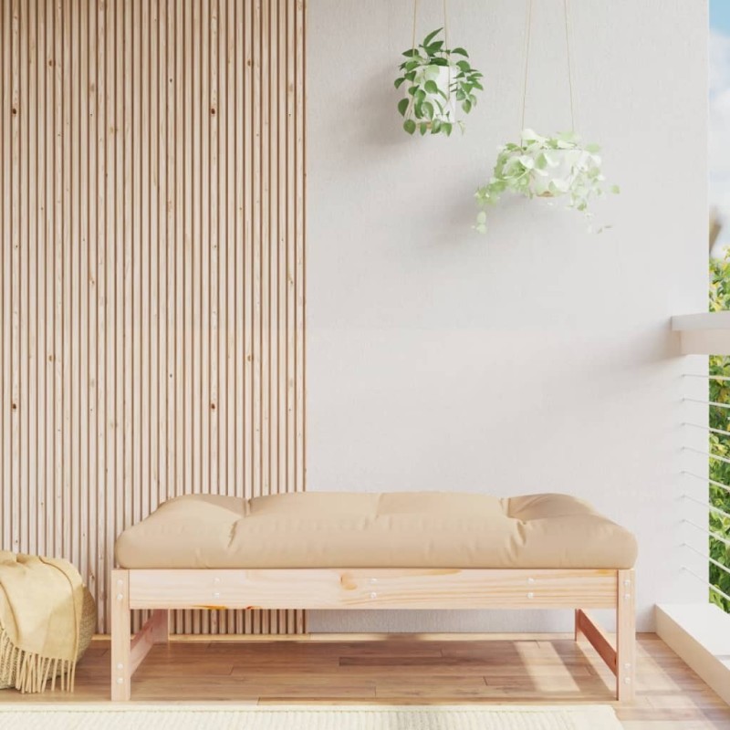 Repose-pied de jardin 120x80 cm bois de pin massif 532197532197