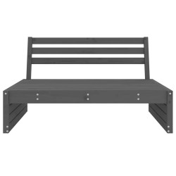 Canapé central de jardin gris 120x80 cm bois de pin massif 532201532201