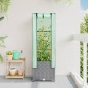 Jardinière surélevée avec housse aspect rotin 40x40x139 cm 532204532204