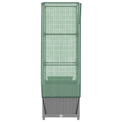 Jardinière surélevée avec housse aspect rotin 40x40x139 cm 532204532204
