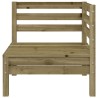 Canapé de jardin 3 places avec repose-pieds bois pin imprégné 532210532210