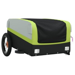 Remorque de vélo noir et vert 30 kg fer 532211532211