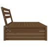 Canapé central de jardin marron miel 120x80 cm bois pin massif 532213532213