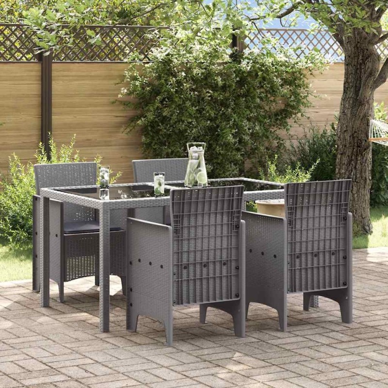 Chaise de jardin 4 pcs Gris clair 53 x 49 x 85 cm Polypropylène 532217532217