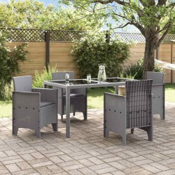 Chaise de jardin 4 pcs Gris clair 53 x 49 x 85 cm Polypropylène 532217532217