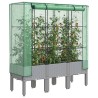 Jardinière surélevée avec housse aspect rotin 120x40x140 cm 532219532219