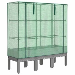 Jardinière surélevée avec housse aspect rotin 120x40x140 cm 532219532219