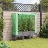 Jardinière surélevée avec housse aspect rotin 120x40x140 cm 532219532219