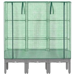 Jardinière surélevée avec housse aspect rotin 120x40x140 cm 532219532219