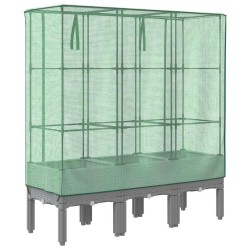 Jardinière surélevée avec housse aspect rotin 120x40x140 cm 532219532219
