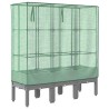 Jardinière surélevée avec housse aspect rotin 120x40x140 cm 532219532219